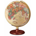 Piedmont Antique Ocean Desk Globe w/ Round Mahogany Finish Base